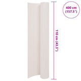Double-Sided Garden Fence 110x400 cm White 317156