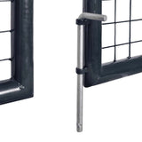 Mesh Garden Gate Galvanised Steel 300x75 cm Grey 143362