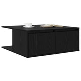 Coffee Table Black oak 80 x 80 x 31 cm Engineered wood 875488