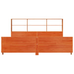 Bed Frame without Mattress Wax Brown 200x200 cm Solid Wood Pine 3323679