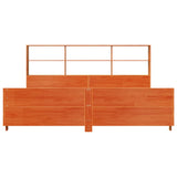 Bed Frame without Mattress Wax Brown 200x200 cm Solid Wood Pine 3323679