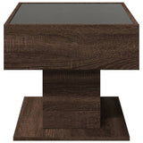 ZNTS Coffee Table with LED Brown Oak 70x50x45 cm Engineered Wood 847538