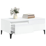 ZNTS Coffee Table High Gloss White 90x50x36.5 cm Engineered Wood 821118