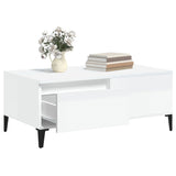 ZNTS Coffee Table High Gloss White 90x50x36.5 cm Engineered Wood 821118