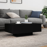 Coffee Table with LED Lights Black 85x55x31 cm 836610