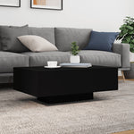 ZNTS Coffee Table with LED Lights Black 85x55x31 cm 836610