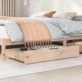 Under-Bed Drawers with Wheels 2 pcs 90x55x17 cm Solid Wood Pine 850923