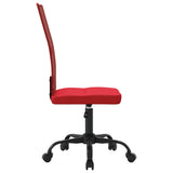 Office Chair Height Adjustable Wine Red Mesh Fabric 353012