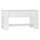 Coffee Table High Gloss White 101x49x52 cm Engineered Wood 809707
