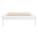 LED Bed Frame without Mattress White 90x190 cm Single Single Solid Wood 820637