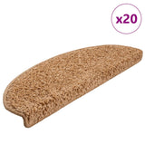 Stair Mats 20 pcs 65x21x4 cm Beige Half Round Large 3365847