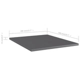 Bookshelf Boards 8 pcs High Gloss Grey 40x50x1.5 cm Engineered Wood 805201
