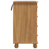 Writing Desk ASKIM Brown 95 x 40 x 75 cm Solid Pine Wood 4105448