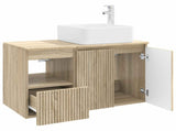 Bathroom Furniture Set 2 pcs Sonoma Oak Engineered Wood 3404046