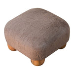 Mocha Faux Fur Nordic Footstool IN3483