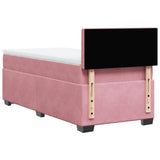 Box Spring Bed with Mattress Pink 90x200 cm Velvet 3286215