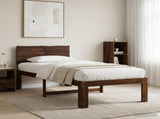Single Bed Frame with Headboard ROSTOCK Dark Brown 80 x 200 cm 903410