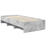 Bed Frame Concrete Grey 90 x 200 cm Engineered Wood 3408896