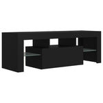 ZNTS TV Cabinet with LED Lights Black 120x35x40 cm 804347