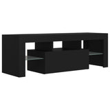 ZNTS TV Cabinet with LED Lights Black 120x35x40 cm 804347