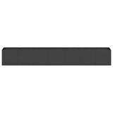 Planter Black 280x40x40 cm Cold-rolled Steel 860689