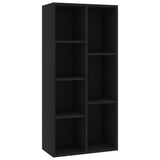 Book Cabinet Black 50x25x106 cm Engineered Wood 801108