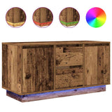 TV Cabinet with LED Lights Old Wood 100x41x50 cm 861416