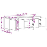 TV Cabinet Old Wood 120x30x40.5 cm Engineered Wood 856786