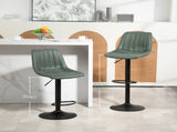 Set of Two Retro Tub Bar Stools - Green T3398P344135