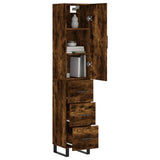 Highboard Smoked Oak 34.5x34x180 cm Engineered Wood 3198878