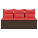 Garden Sofa 7 pcs Brown 165 x 62 x 69 cm Poly rattan 366242