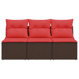 Garden Sofa 7 pcs Brown 165 x 62 x 69 cm Poly rattan 366242