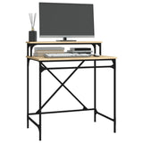 Desk Sonoma Oak 80x50x90 cm Engineered Wood and Iron 826705