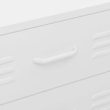 Chest of Drawers White 80x35x101.5 cm Steel 336206