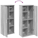 Bathroom Cabinet with Roll Holder Grey Sonoma 39x22x90 cm 858529