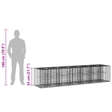 Gabion Raised Bed 2 pcs Silver 260 x 60 x 55 cm 3422229