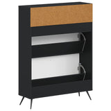 Shoe Cabinet BREDA 78 x 24 x 103 cm Engineered Wood Black 897536
