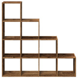 Room Divider Bookcase 4-Tier Old Wood 131.5x29x131.5 cm Engineered Wood 857974