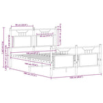 Bed Frame without Mattress Brown Oak 120x190 cm Small Double Engineered Wood 4106856