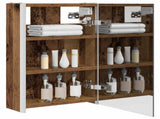 Bathroom Mirror Cabinet Old Wood 33 x 11.5 x 50 cm 889221