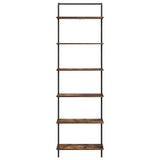 Bookshelf 6-Tier 60 x 24 x 203 cm Engineered wood Smoked Oak 879973