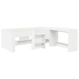 Kids'High Bed Frame with Desk White 90 x 190 cm 3423470