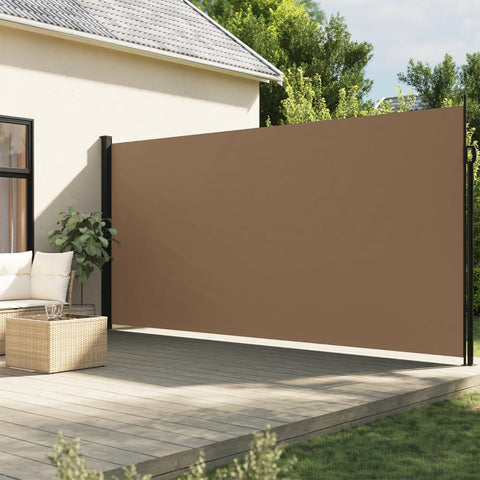 ZNTS Retractable Side Awning Taupe 200x500 cm 4004469