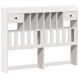 Bookcase Bed without Mattress White 140x190cm Solid Wood Pine 3322594