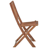 Outdoor Chair Set of 2 Natural Wood Solid Acacia wood Standard 313603