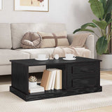 Coffee Table Black Oak 90 x 50 x 35 cm Engineered Wood 881363