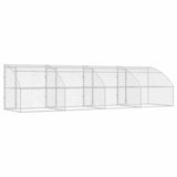 Dog Kennel 4 pcs Silver 8 x 2 x 2 m Galvanised steel 3368335
