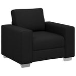 ZNTS Black Fabric Armchair 59 cm 4105209