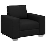 ZNTS Black Fabric Armchair 59 cm 4105209