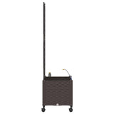 Garden Planter with Irrigation&Wheels Brown 40 x 40 x 148 cm PP 3422949